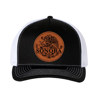 Trucker hat Baseball Cap Mexican Hat Sonora Mexico Eagle Leather Patch Style Hat