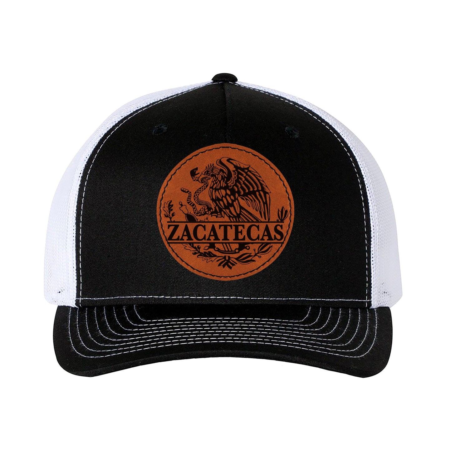 Trucker Hat Baseball Cap Mexican Hat Zacatecas Mexico Eagle Leather Patch Style Hat