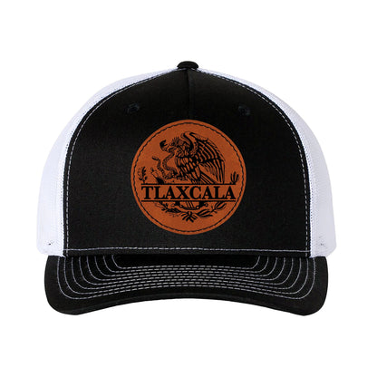 Trucker Hat Baseball Cap Mexican Hat Tlaxcala Mexico Eagle Leather Patch Style Hat