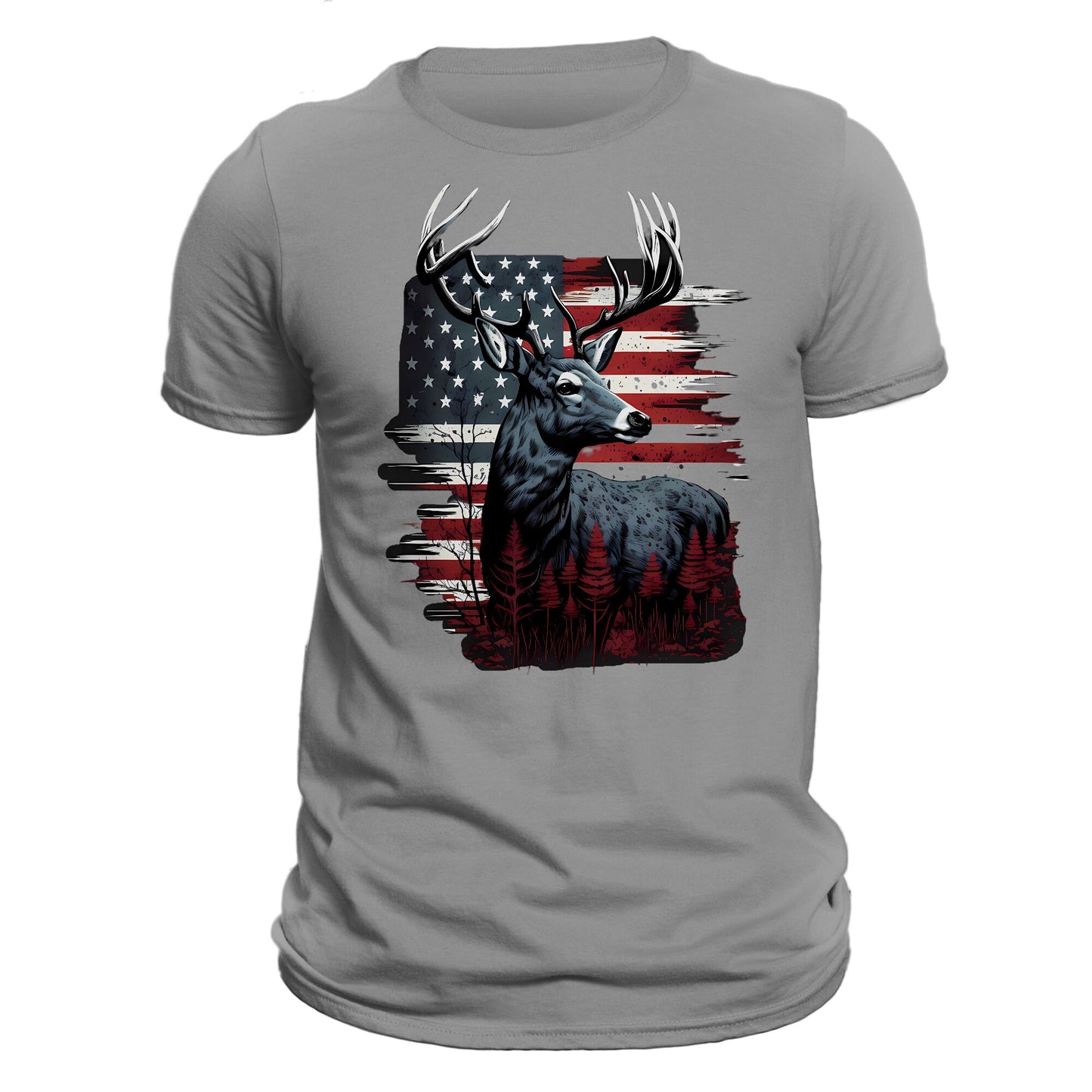 Deer Hunter American Hunting Flag Men's T-Shirt