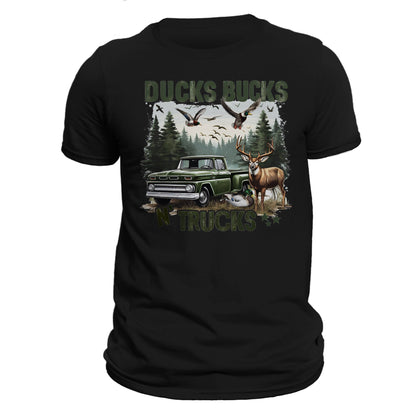 Ducks Bucks N' Trucks Hunting Fishing Trucking Men's T-Shirt