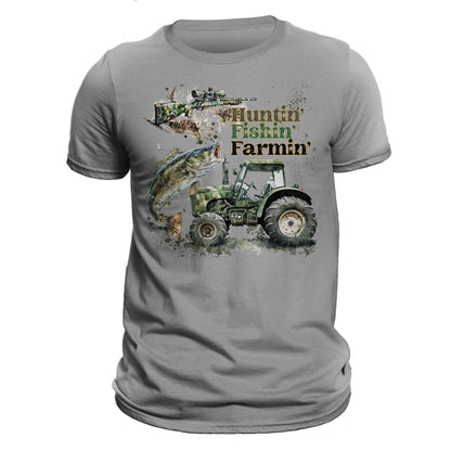 Hunting Fishing Farming Men's T-Shirt