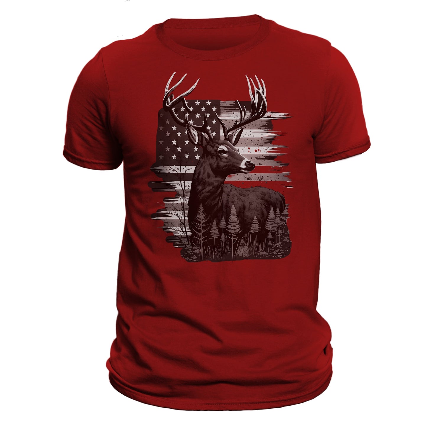 Deer Hunter American Hunting Flag Men's T-Shirt