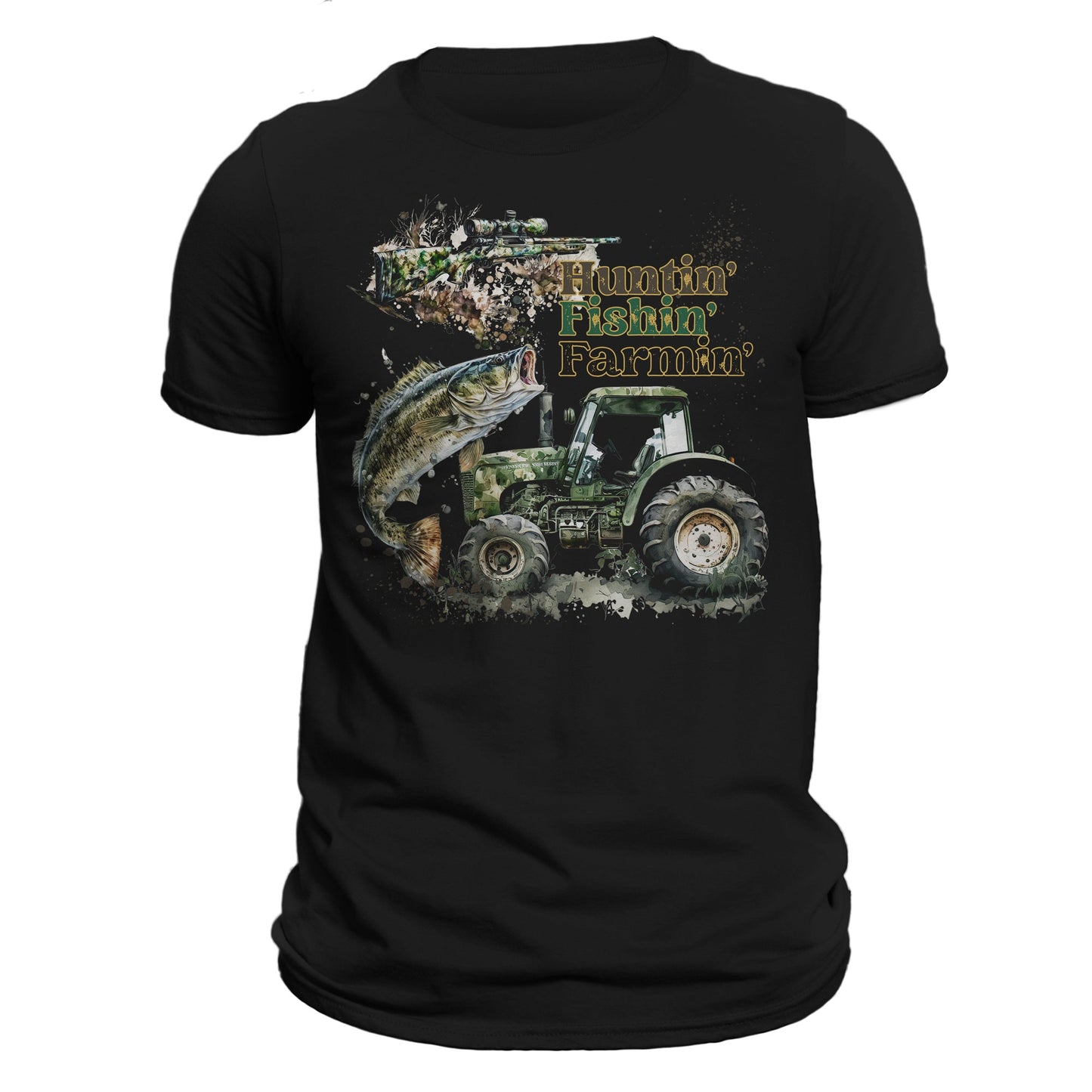 Hunting Fishing Farming Men's T-Shirt