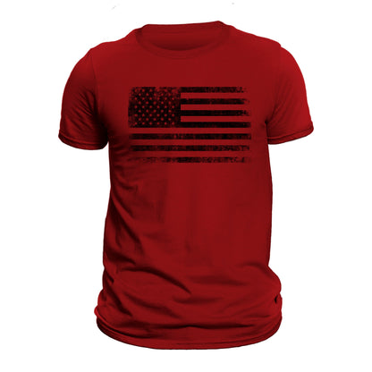 USA Distressed Black Flag Men's T-shirt