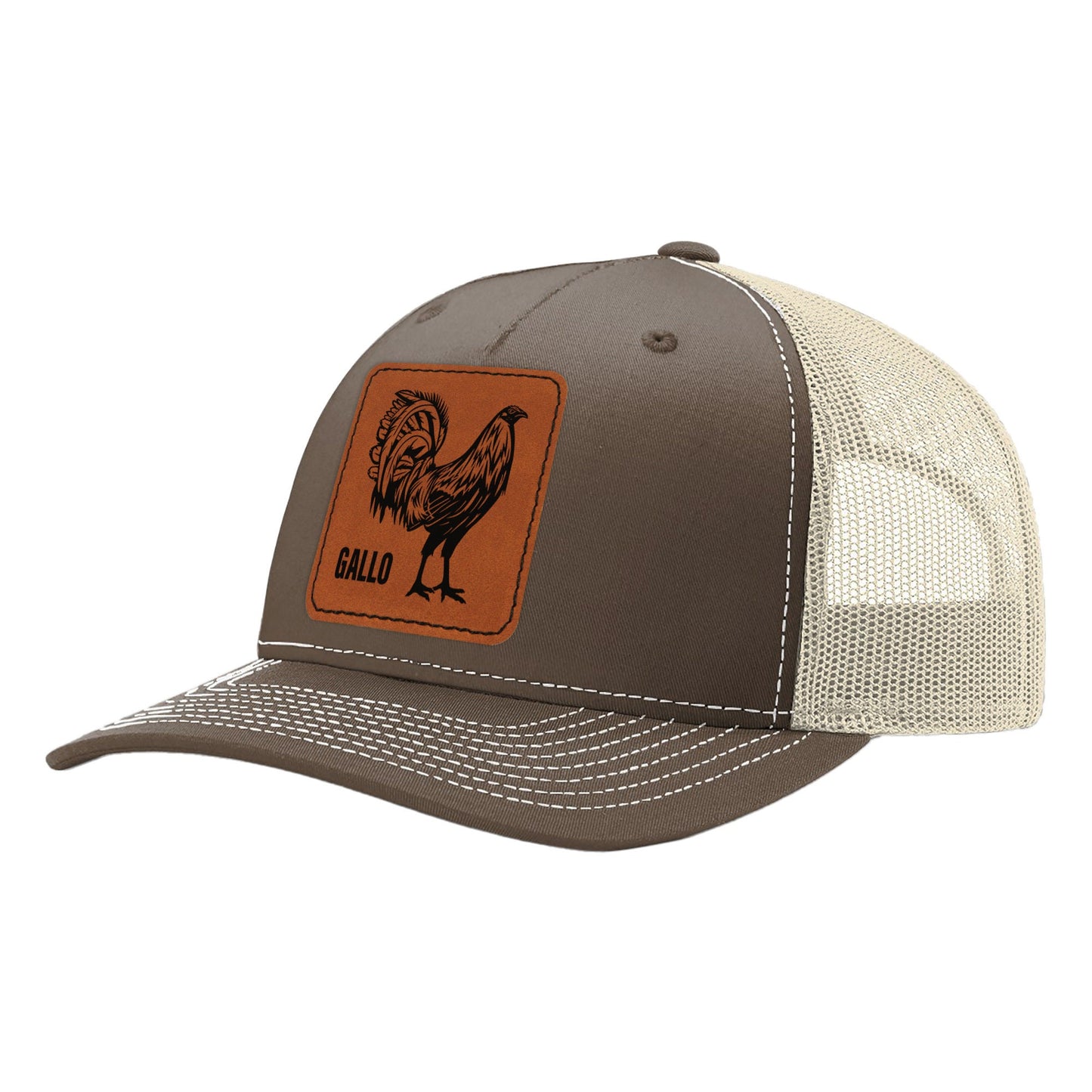 Trucker Hat Baseball Cap Farm Animal Ranch Leather Patch Style Hat