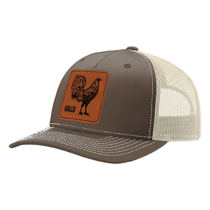 Trucker Hat Baseball Cap Farm Animal Ranch Leather Patch Style Hat