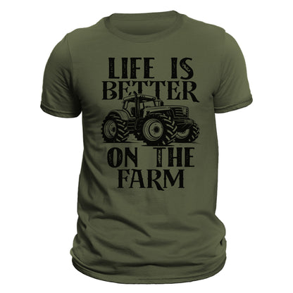 Farming Tractor Life Is Better On The Farm Men's T-Shirt