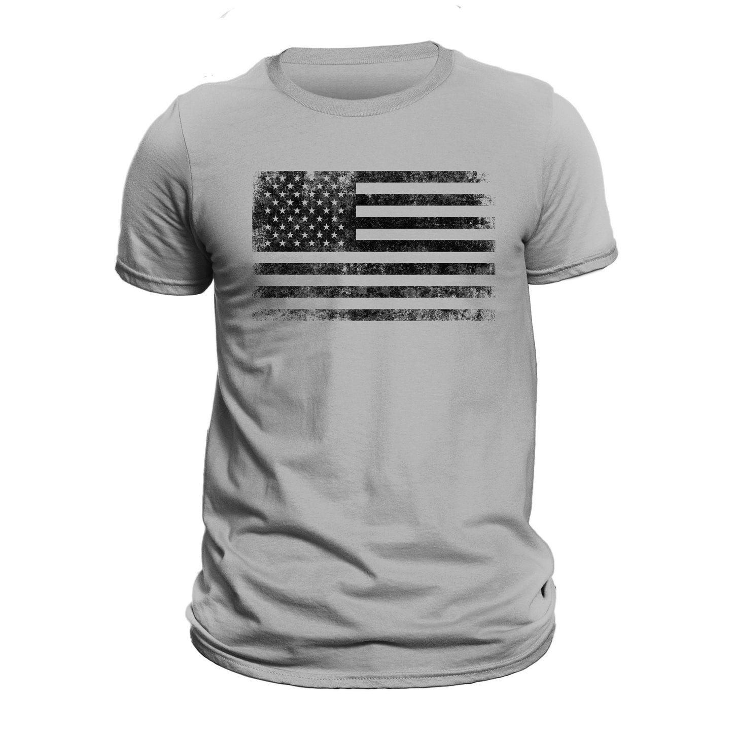 USA Distressed Black Flag Men's T-shirt