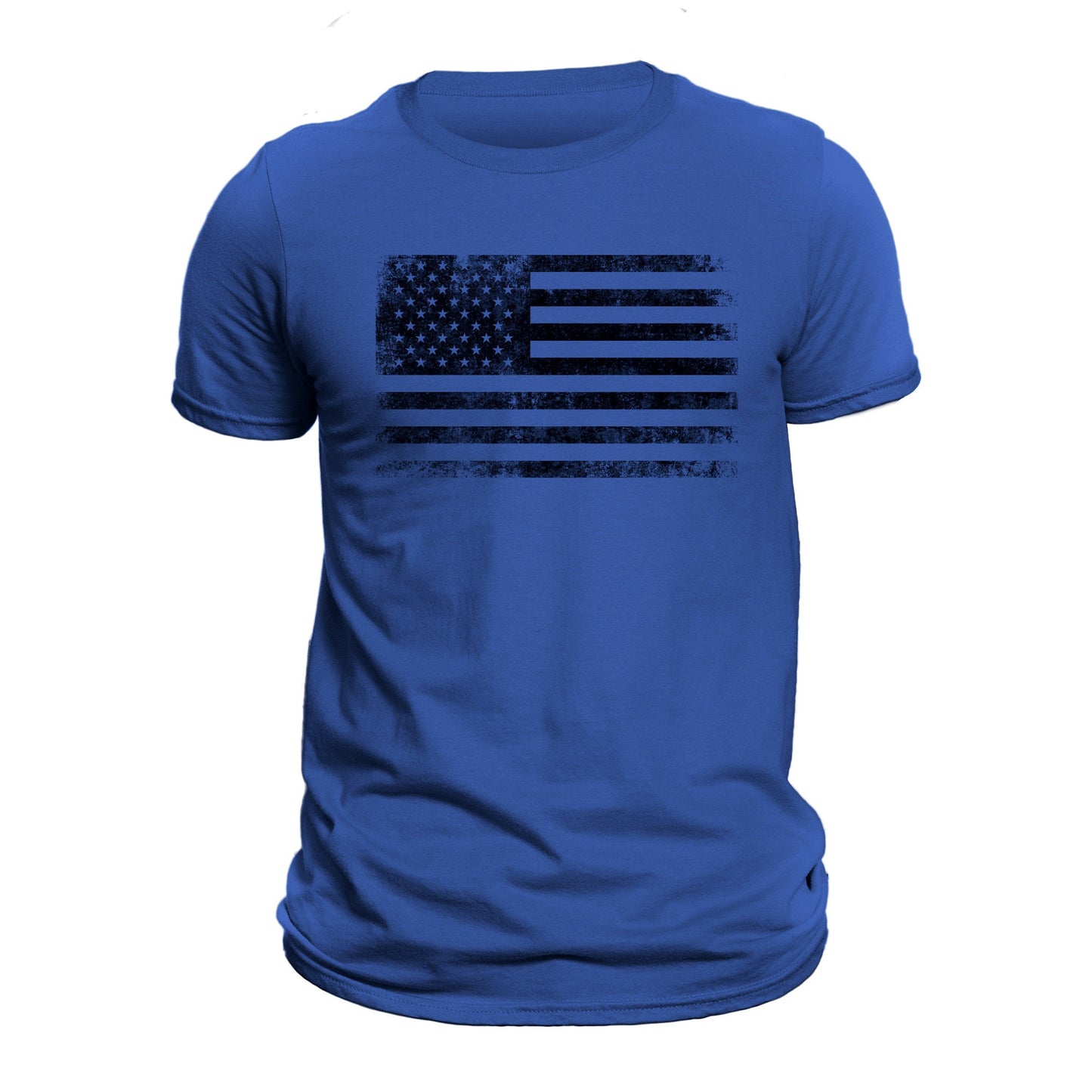 USA Distressed Black Flag Men's T-shirt