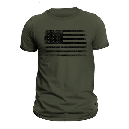 USA Distressed Black Flag Men's T-shirt