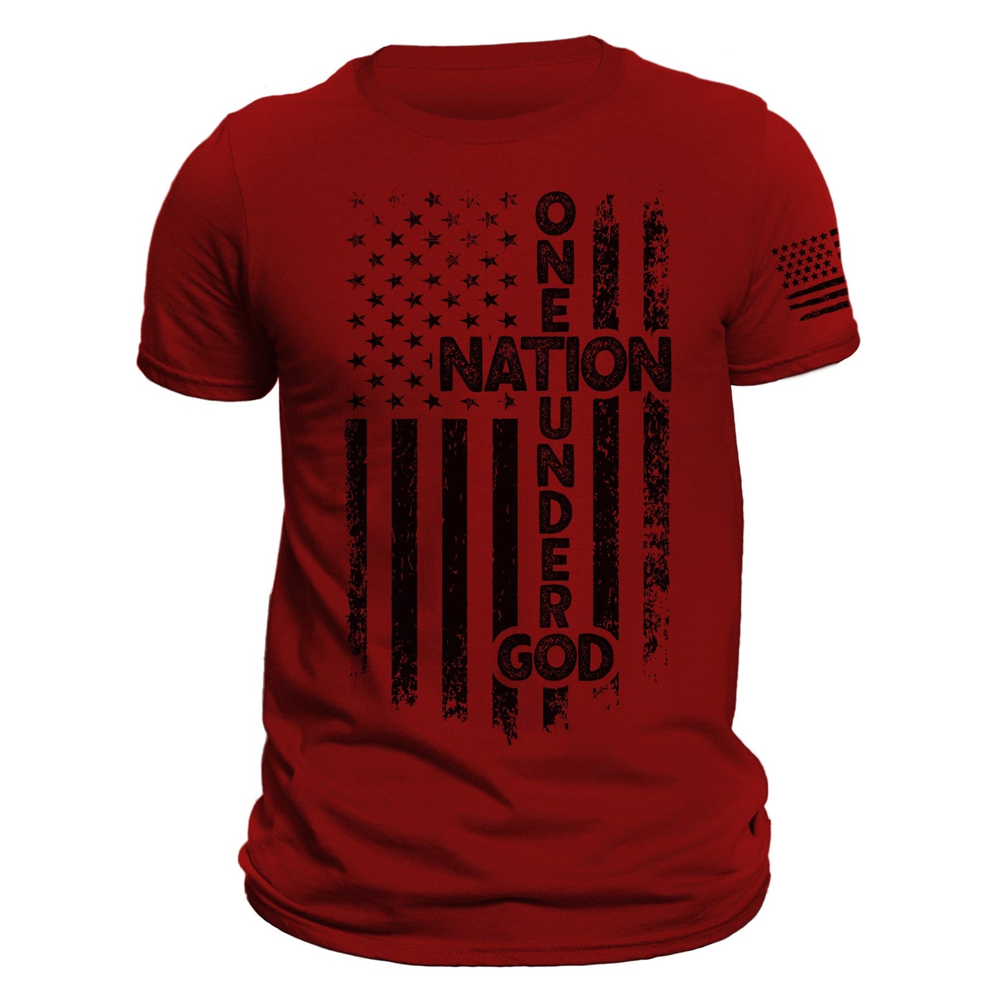 One Nation Under God American Vertical Flag Patriotic T-Shirt