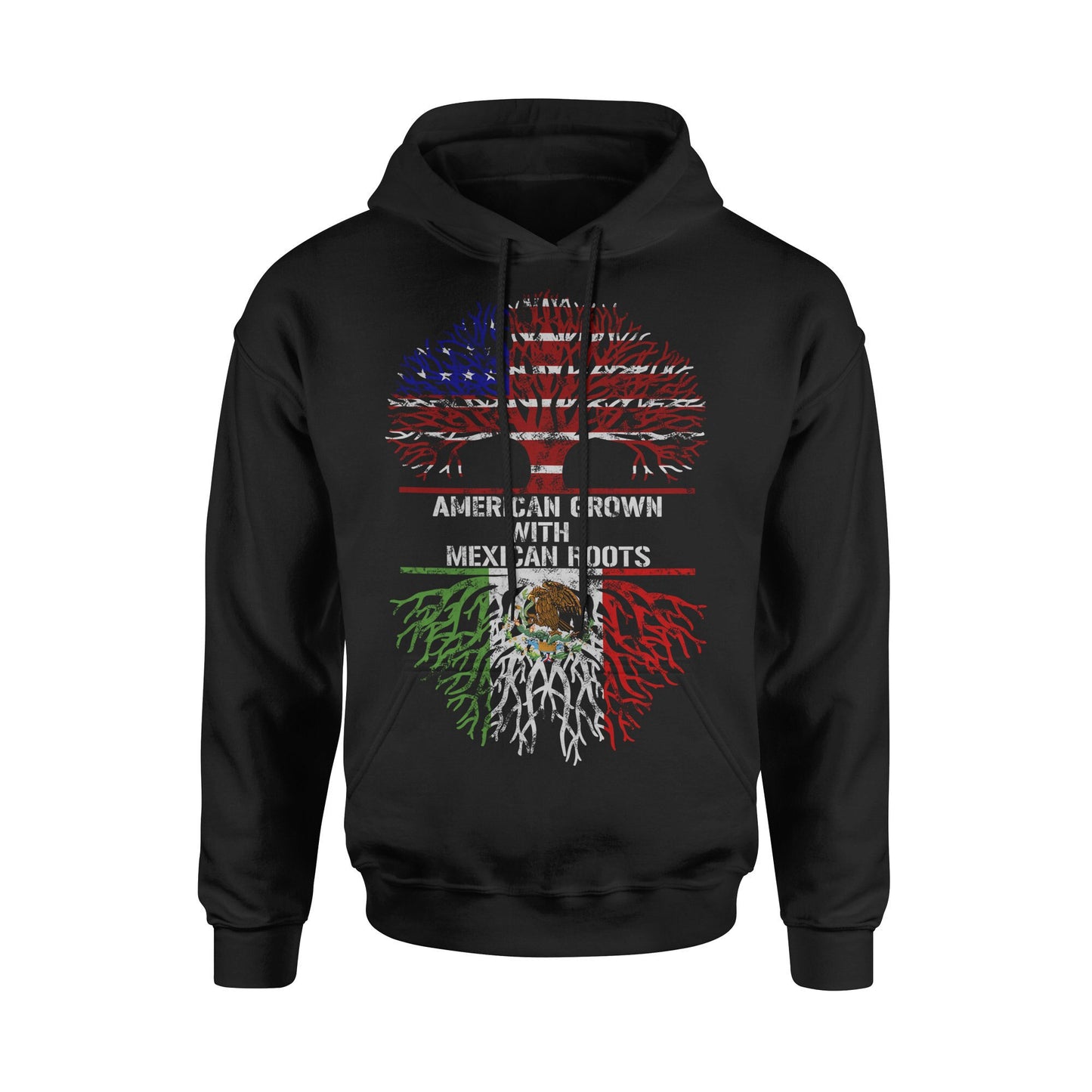 American Grown with Mexican Roots Mexican American Hoodie Sweatshirt