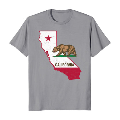 California Republic State Outline Men's T-Shirt