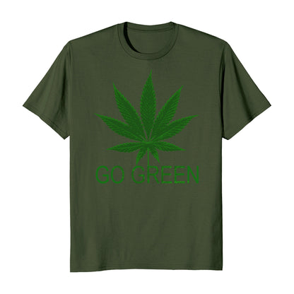 Go Green Marijuana Cannabis Weed 420 Men's T-Shirt