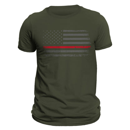 Fire Department Firefighter Thin Red Line Flag 2.0 Men's T-Shirt