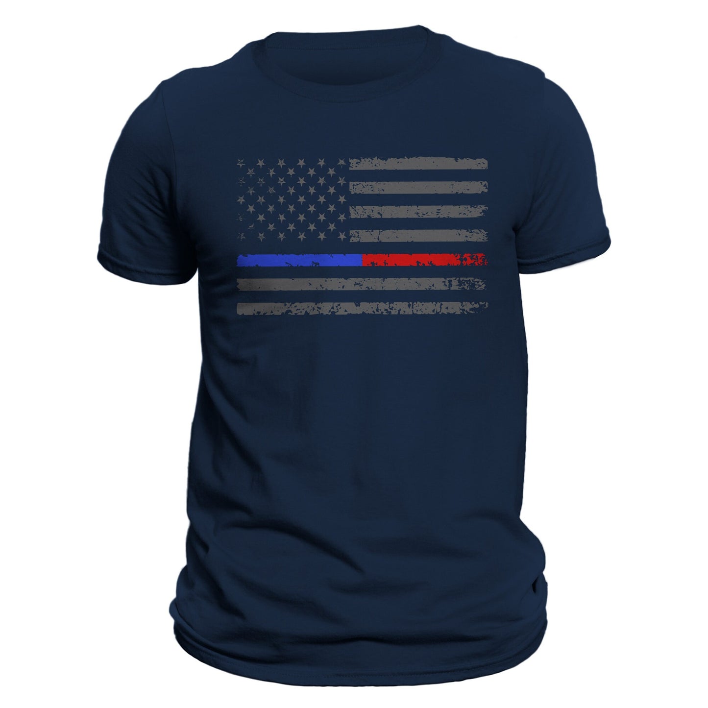 Thin Blue Red Line Flag 2.0 Men's T-Shirt