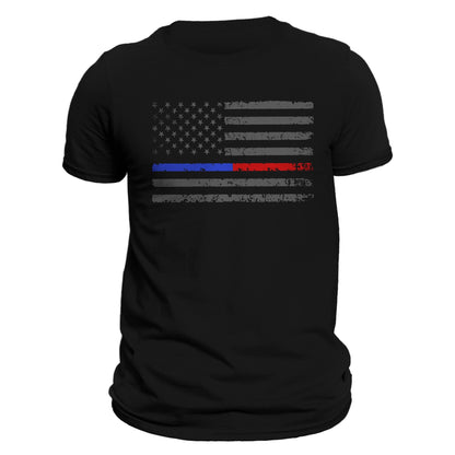 Thin Blue Red Line Flag 2.0 Men's T-Shirt