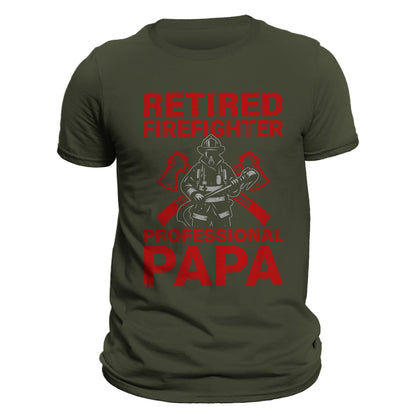 Retired Firefighter Professional Papa Men's T-Shirt