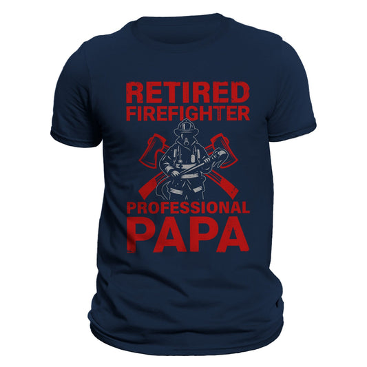 Retired Firefighter Professional Papa Men's T-Shirt