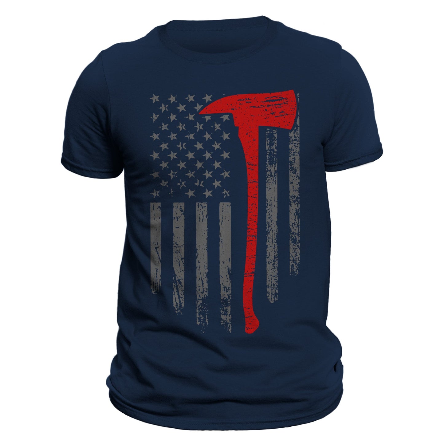 Firefighter Thin Red Line Flag With Axe 2.0 Men's T-Shirt