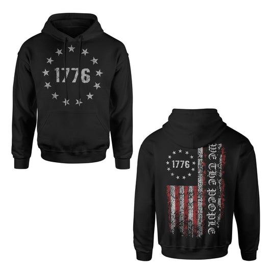 We The People 1776 American Flag Patriotic Hoodie Sweatshirt