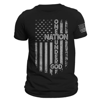 One Nation Under God American Vertical Flag Patriotic T-Shirt