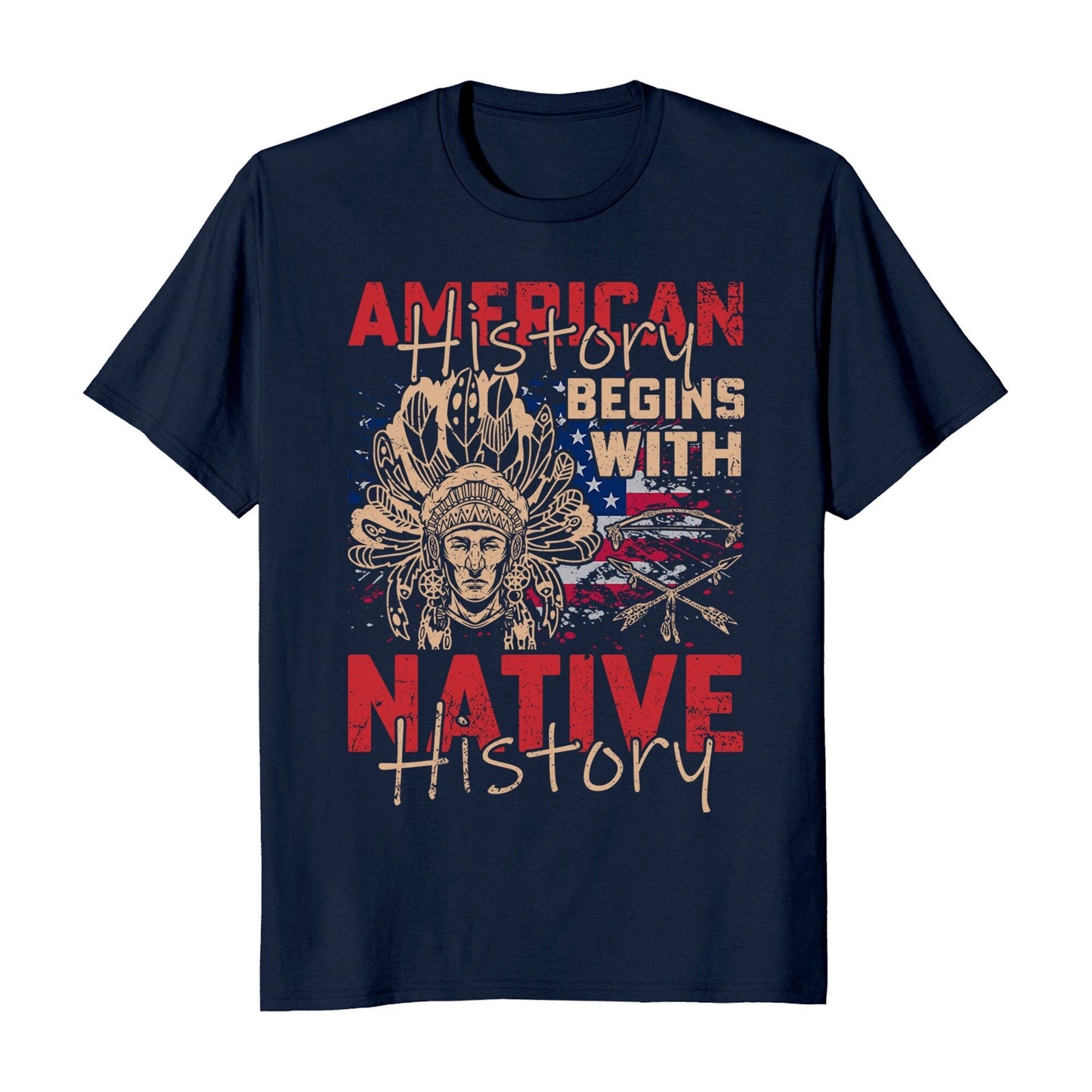 American History Begins With Native History Native American Men's T-Shirt