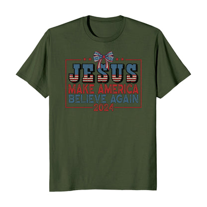 Jesus Make America Believe Again 2024 Election T-Shirt