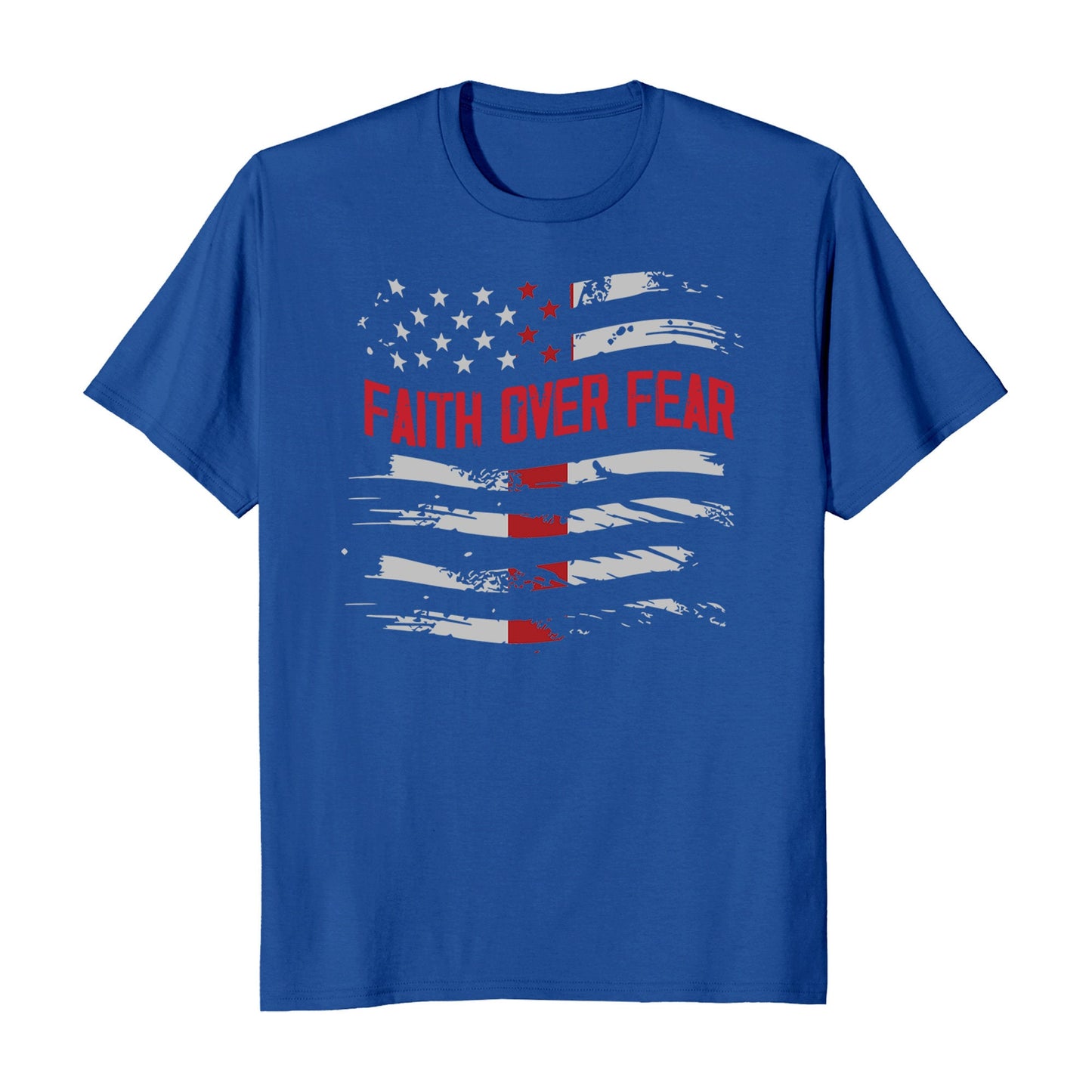 Faith Over Fear American Flag Patriotic T-Shirt