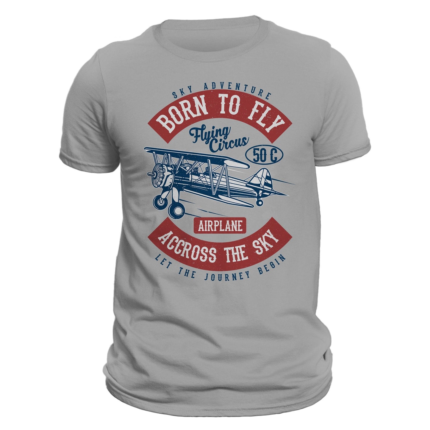 Born To Fly Across The Sky Airplane Pilot Men's T-Shirt