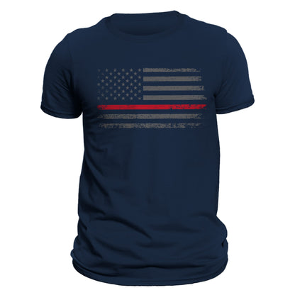 Fire Department Firefighter Thin Red Line Flag 2.0 Men's T-Shirt