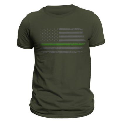 USA Army Thin Green Line Flag 2.0 Men's T-Shirt