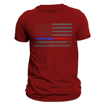 Thin Blue Red Line Flag 2.0 Men's T-Shirt