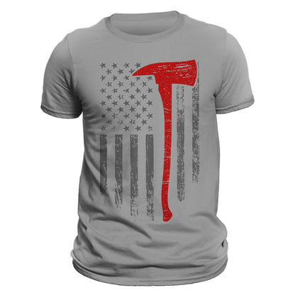 Firefighter Thin Red Line Flag With Axe 2.0 Men's T-Shirt