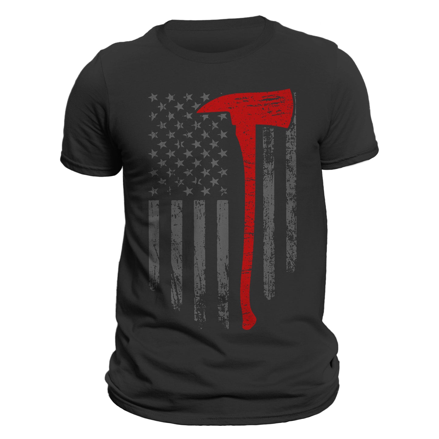 Firefighter Thin Red Line Flag With Axe 2.0 Men's T-Shirt