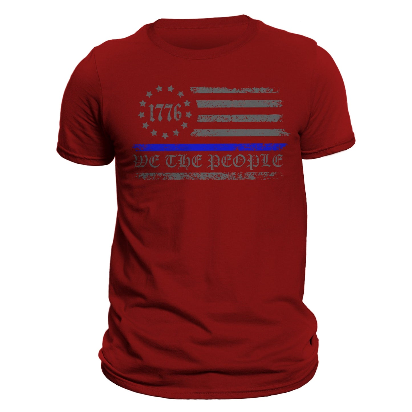 We The People 1776 Thin Blue Line Flag Police Men's T-Shirt