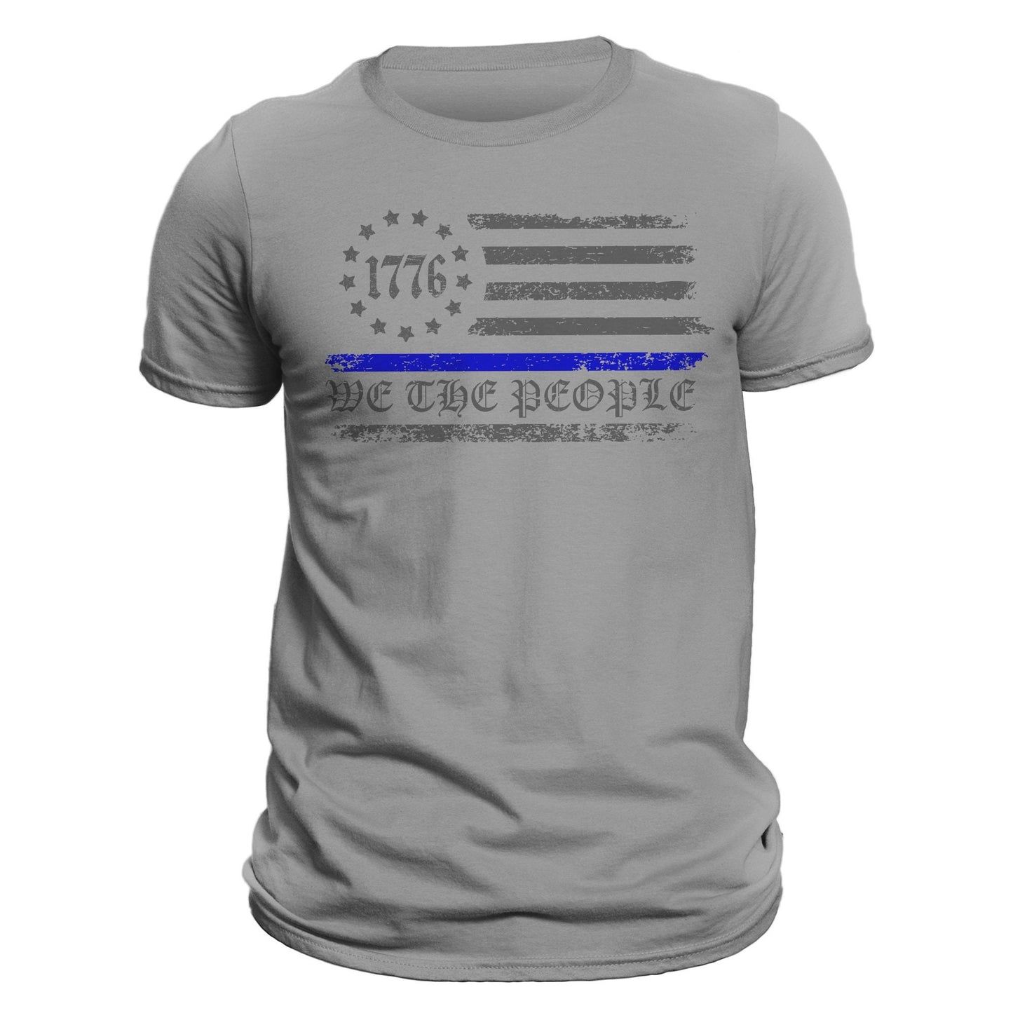 We The People 1776 Thin Blue Line Flag Police Men's T-Shirt