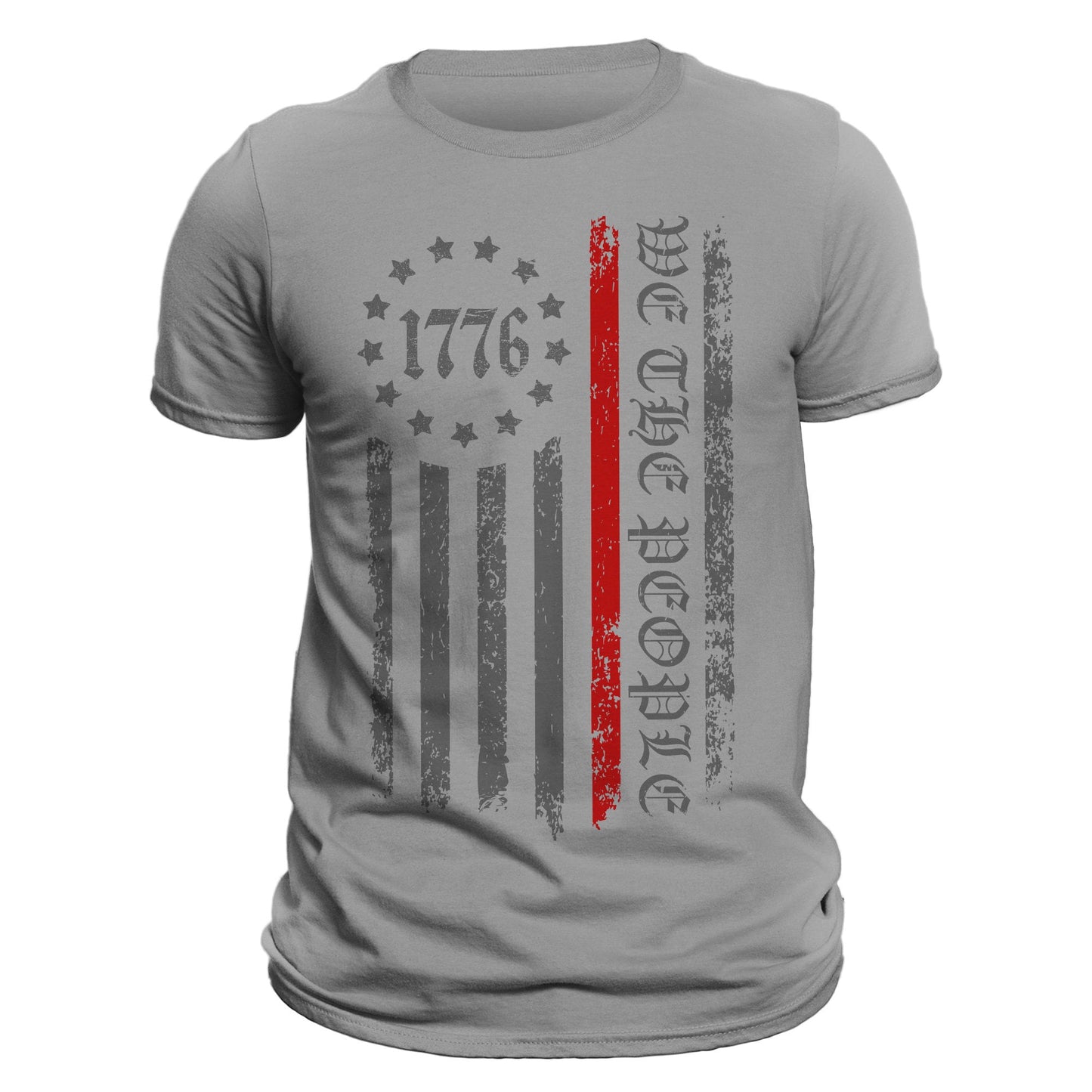 We The People 1776 Thin Red Line Vertical Flag Firefighter Men's T-Shirt