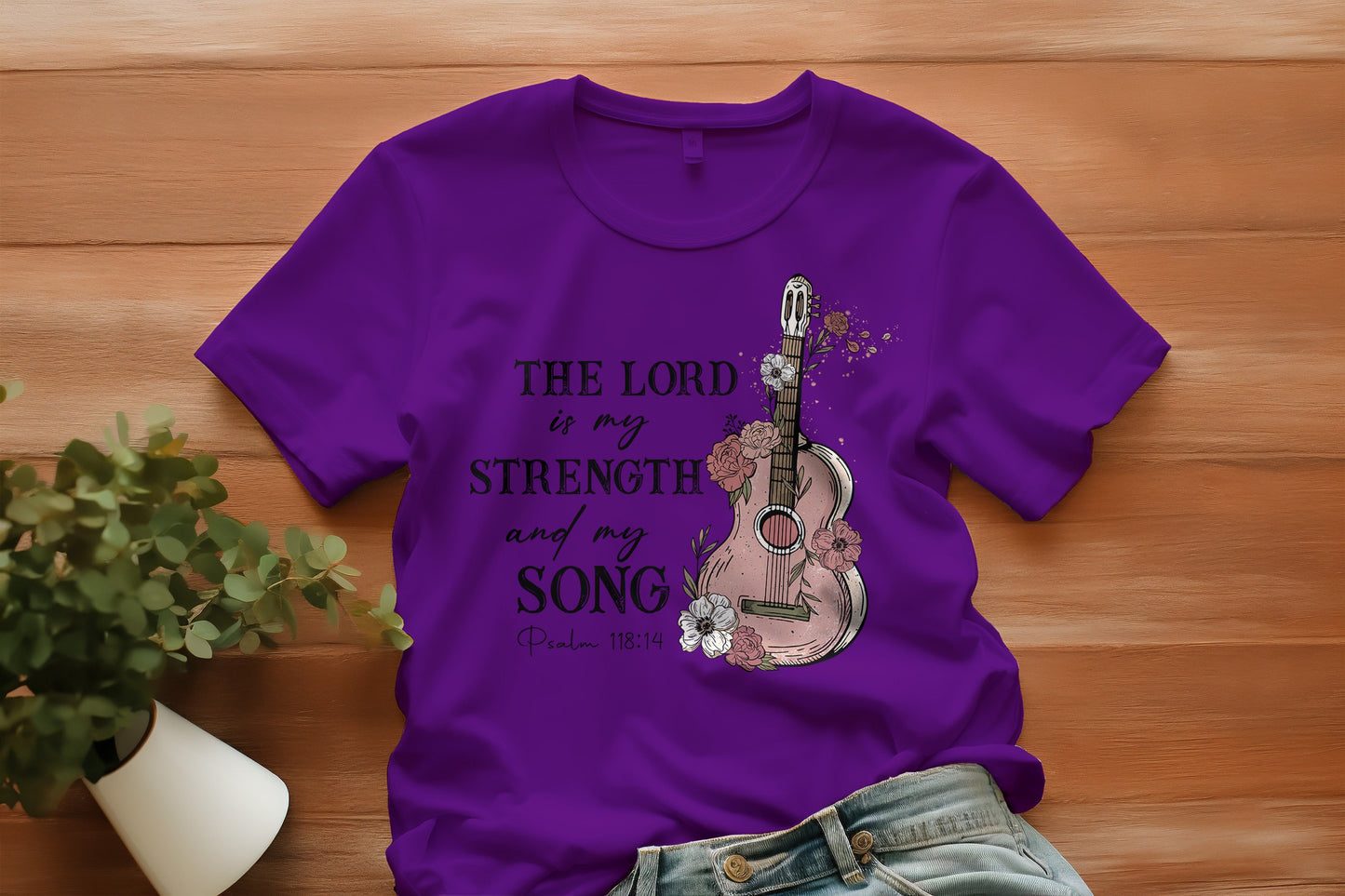 The Lord Is My Strength And My Song Christian Women's T-Shirt