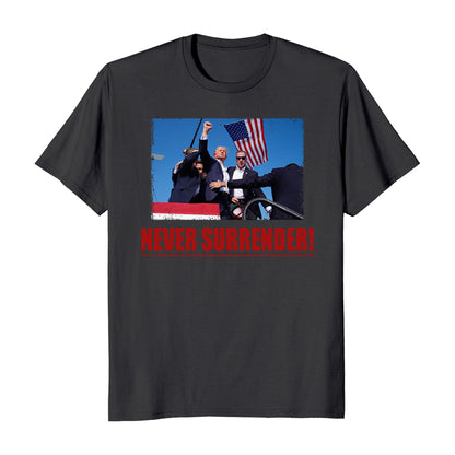 Trump Shot 2024 Never Surrender Rally Shooting T-Shirt