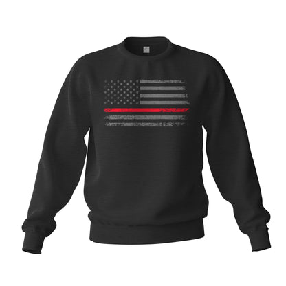 Thin Red Line Flag 2.0 Fireman Firefighter Support Sweatshirt