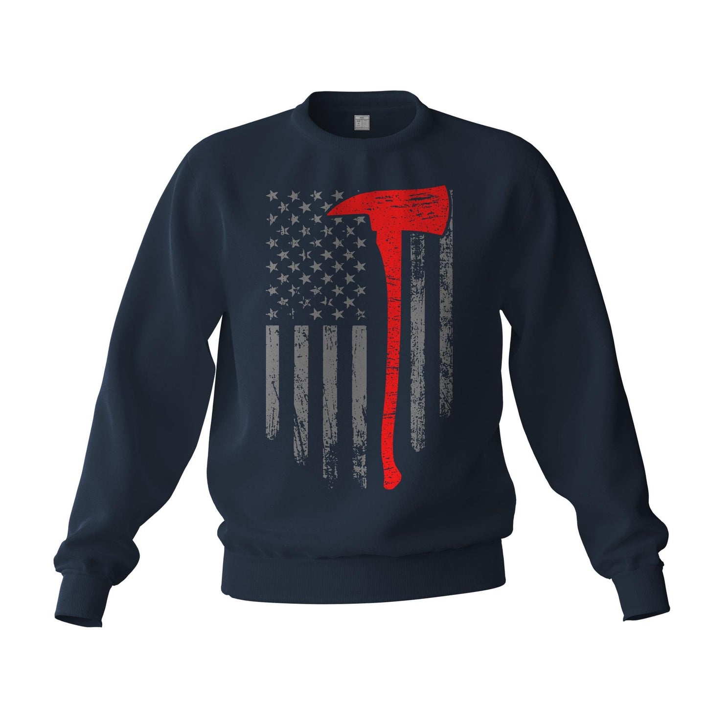 Thin Red Line Flag Axe Fireman Firefighter Support Sweatshirt