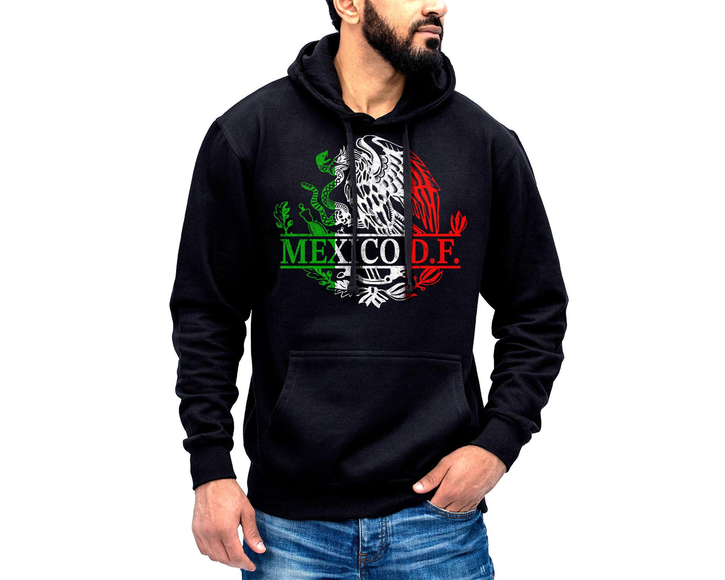 Mexico D. F. Mexico Eagle Emblem Hoodie Sweatshirt