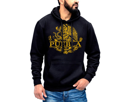 Puebla Mexico Eagle Emblem Hoodie Sweatshirt